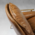 Aurelia Forge Brown Leather Accent Chairs