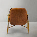 Aurelia Forge Brown Leather Accent Chairs