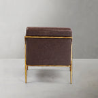 Aurelia Forge Brown Leather Accent Chair
