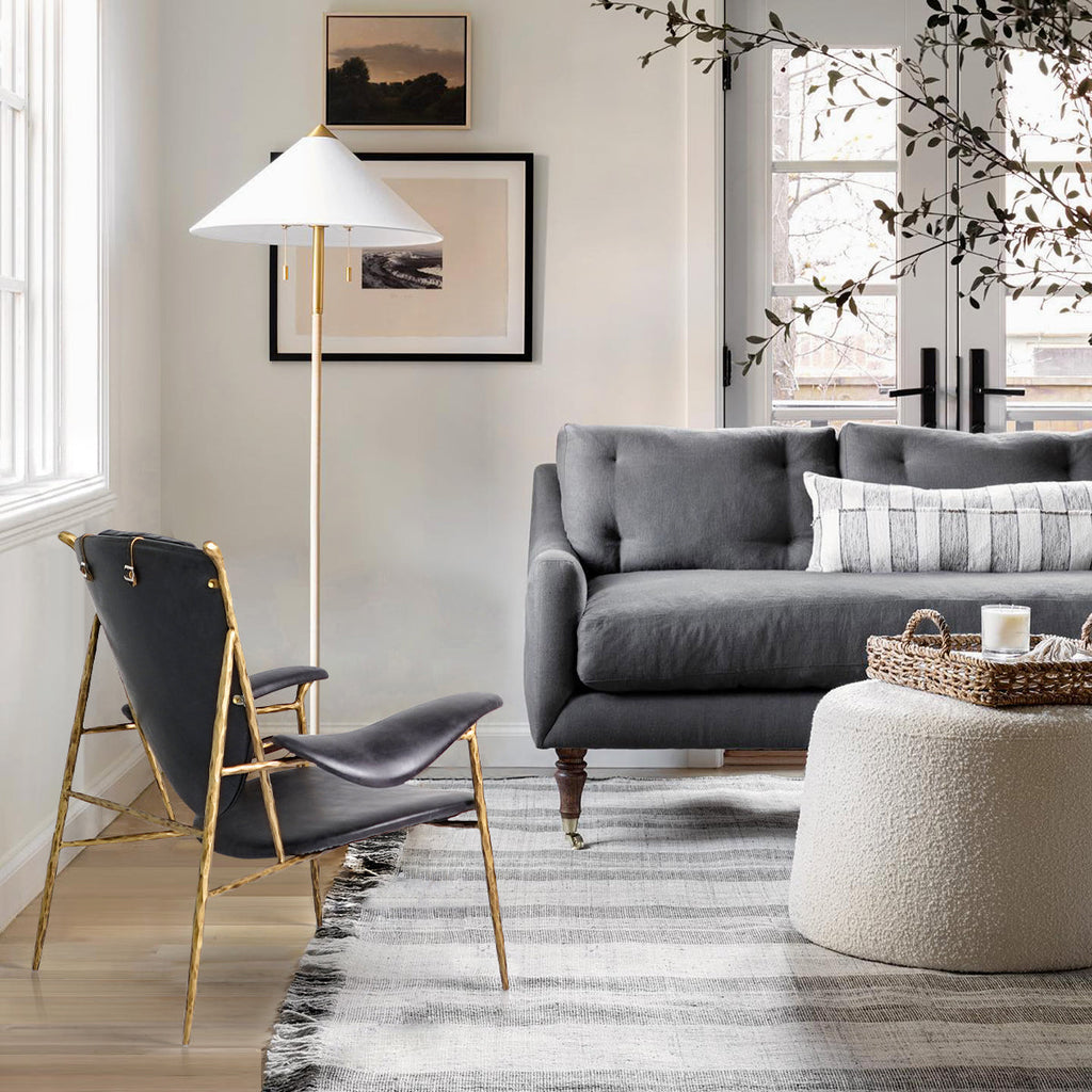 Aurelia Forge Wooden Plate Leather Armchair