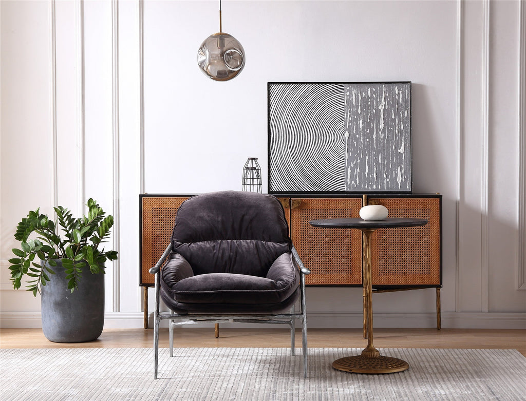 Aurelia Forge Brown Leather Accent Chairs