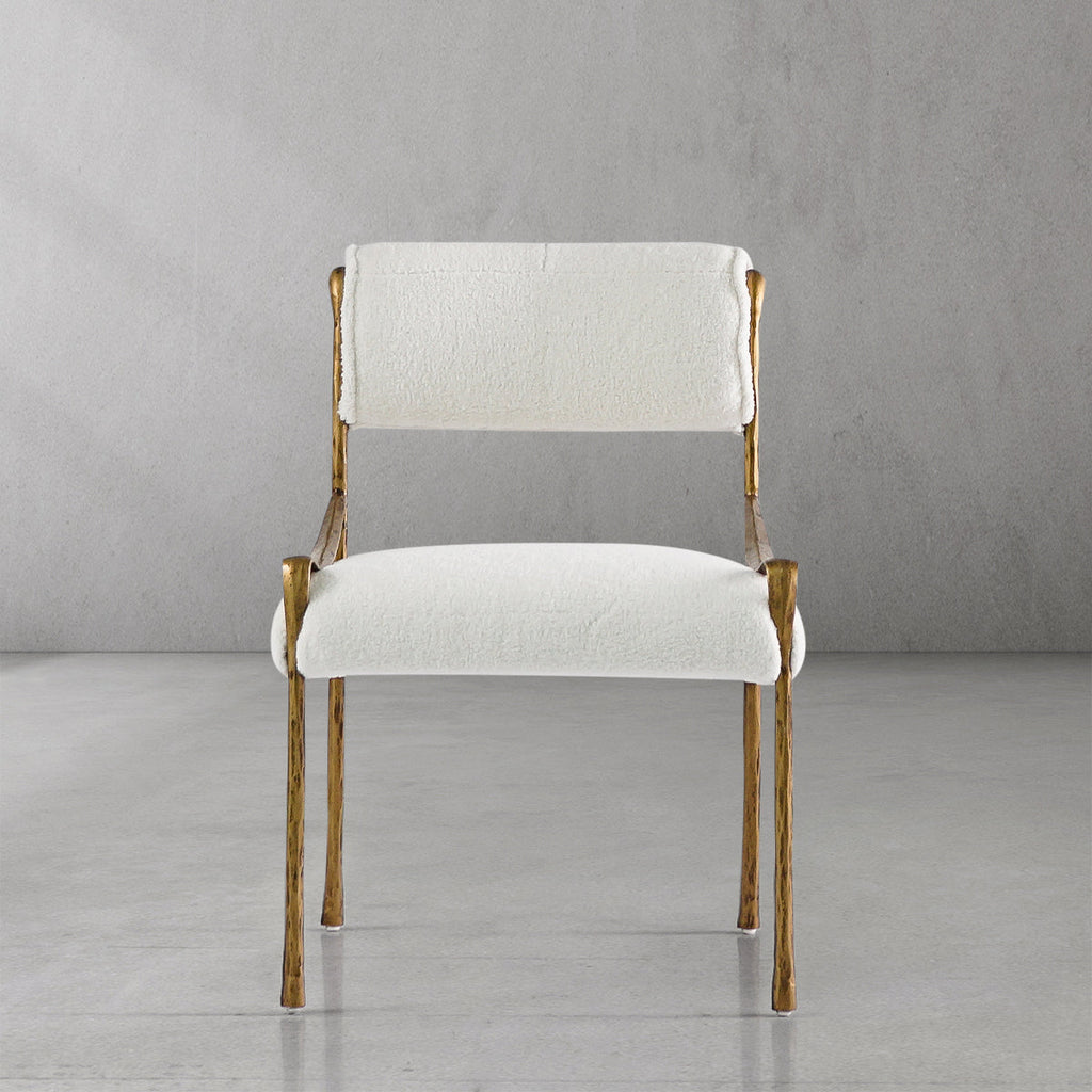 Aurelia Forge Retro Copper Iron Frame Armless Dining Chair