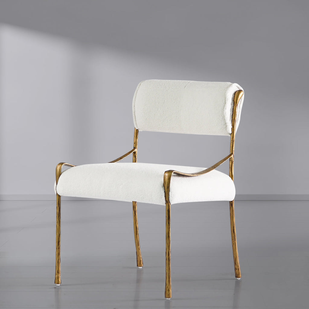 Aurelia Forge Retro Copper Iron Frame Armless Dining Chair