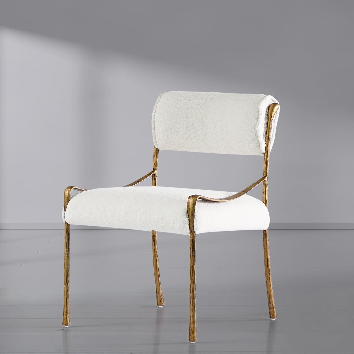 Aurelia Forge Retro Copper Iron Frame Armless Dining Chair