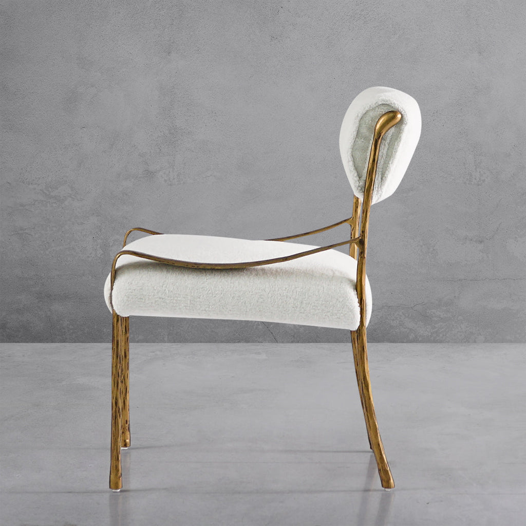 Aurelia Forge Retro Copper Iron Frame Armless Dining Chair