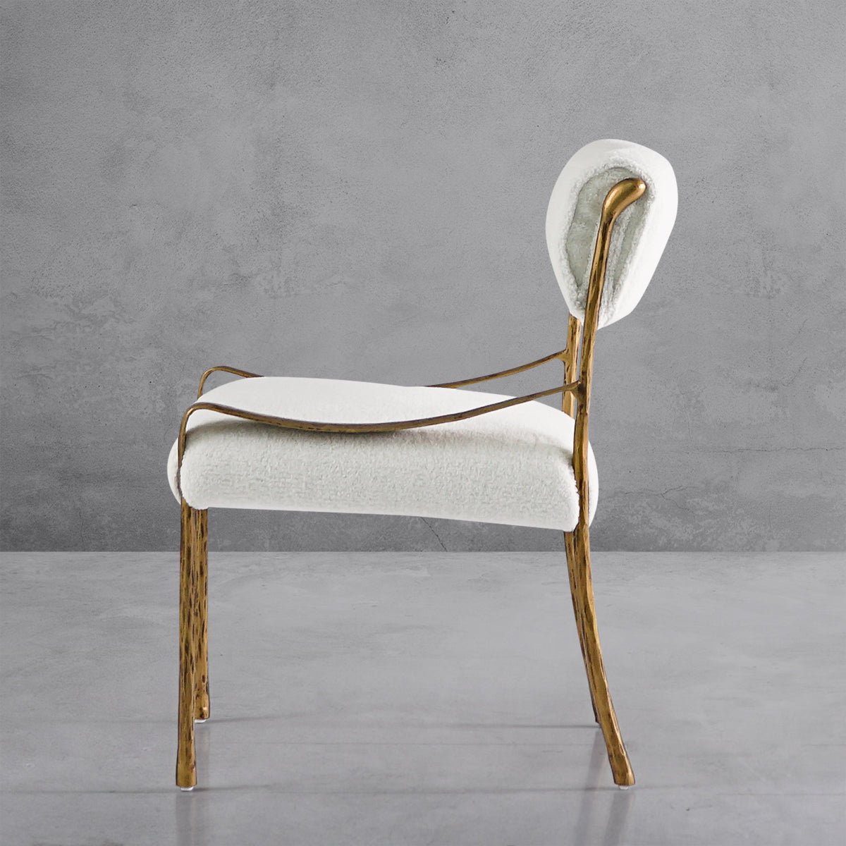 Aurelia Forge Retro Copper Iron Frame Armless Dining Chair