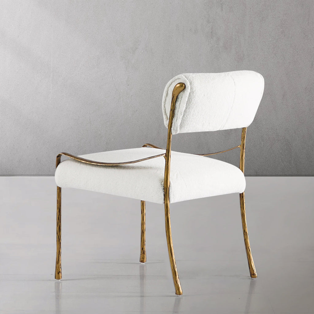 Aurelia Forge Retro Copper Iron Frame Armless Dining Chair