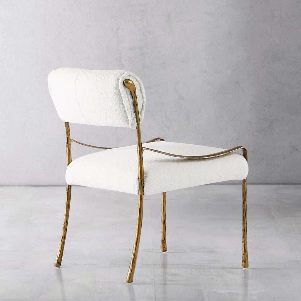 Aurelia Forge Retro Copper Iron Frame Armless Dining Chair