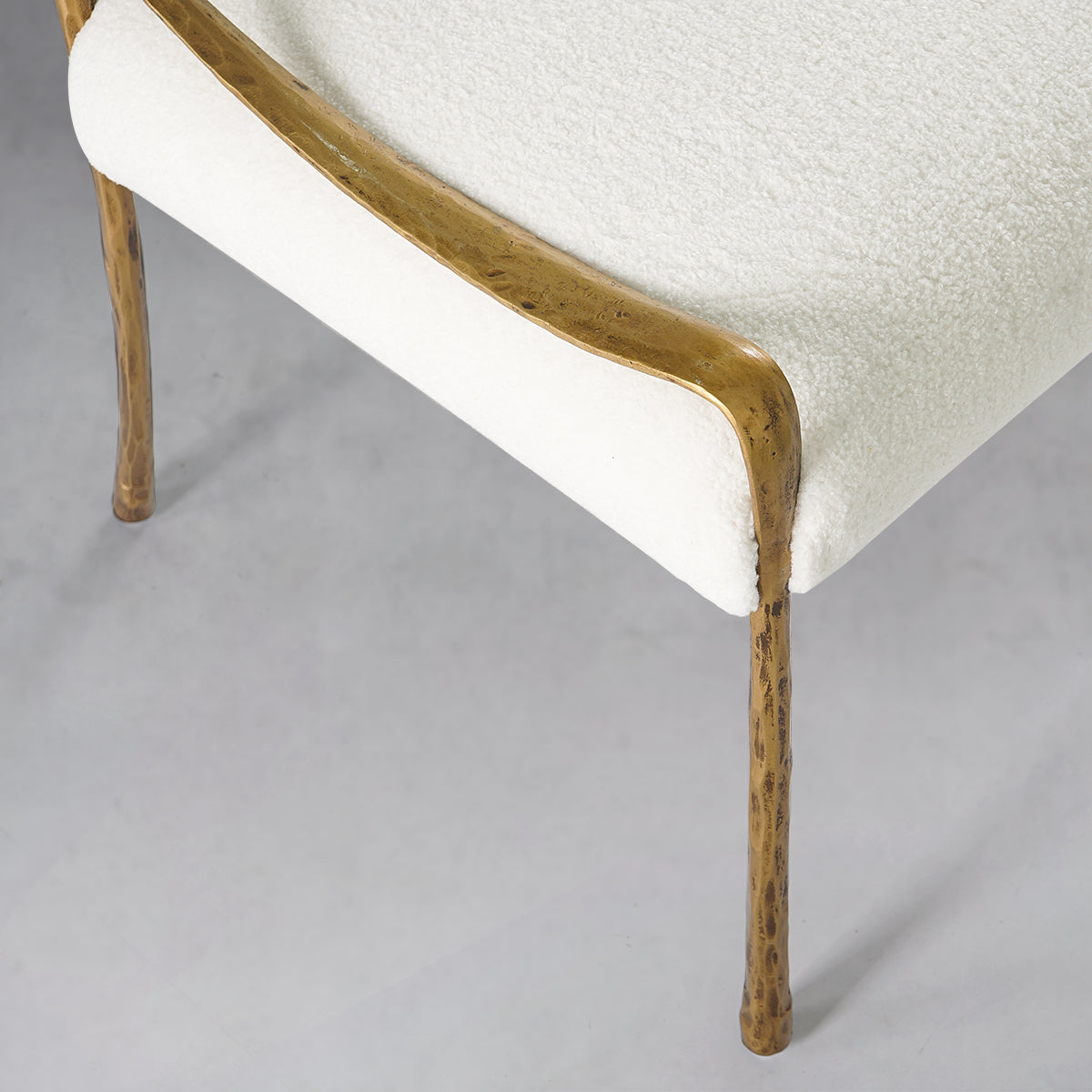 Aurelia Forge Retro Copper Iron Frame Armless Dining Chair