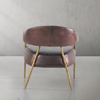 Aurelia Forge Brown Leather Lounge Armchair