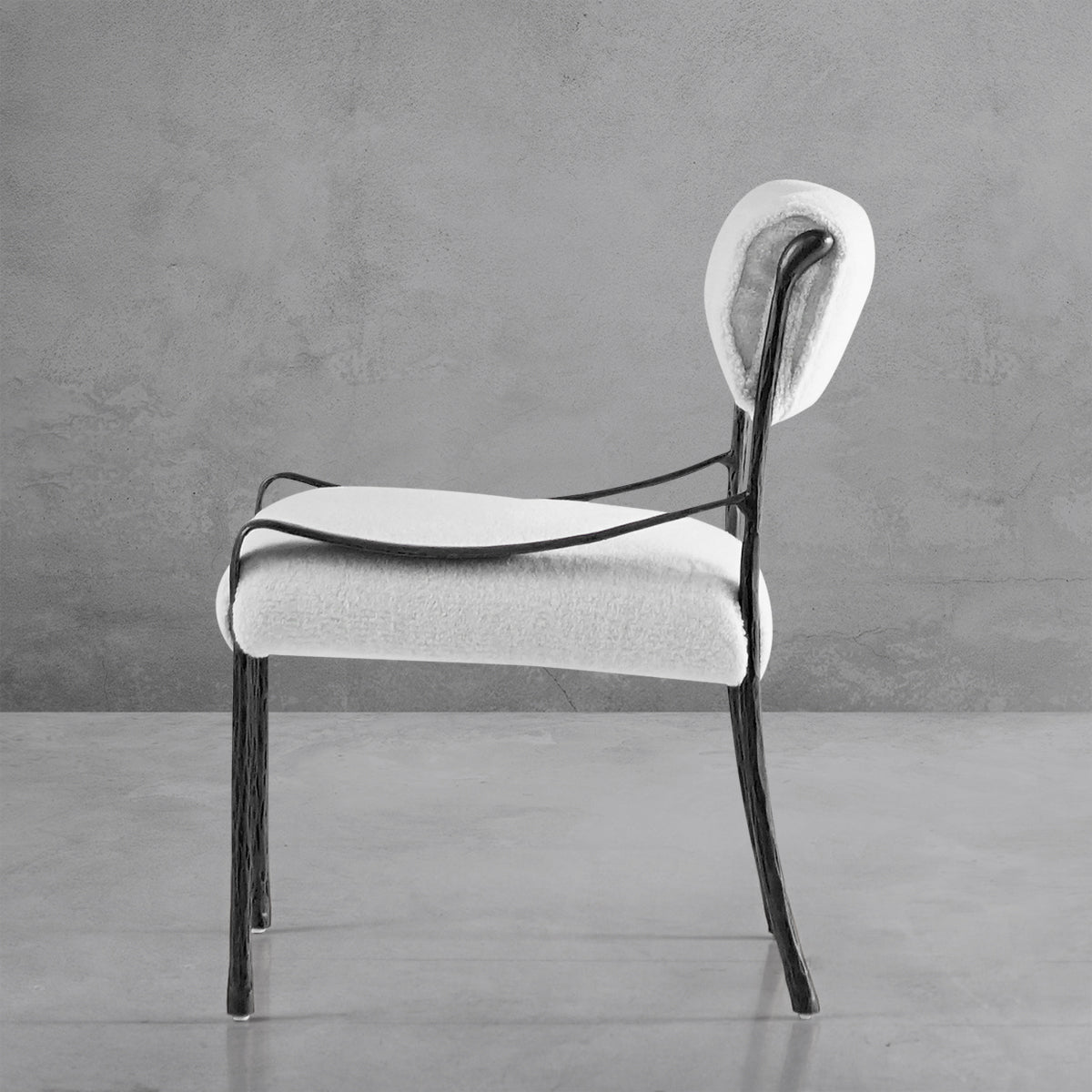 Aurelia Forge Retro Copper Iron Frame Armless Dining Chair