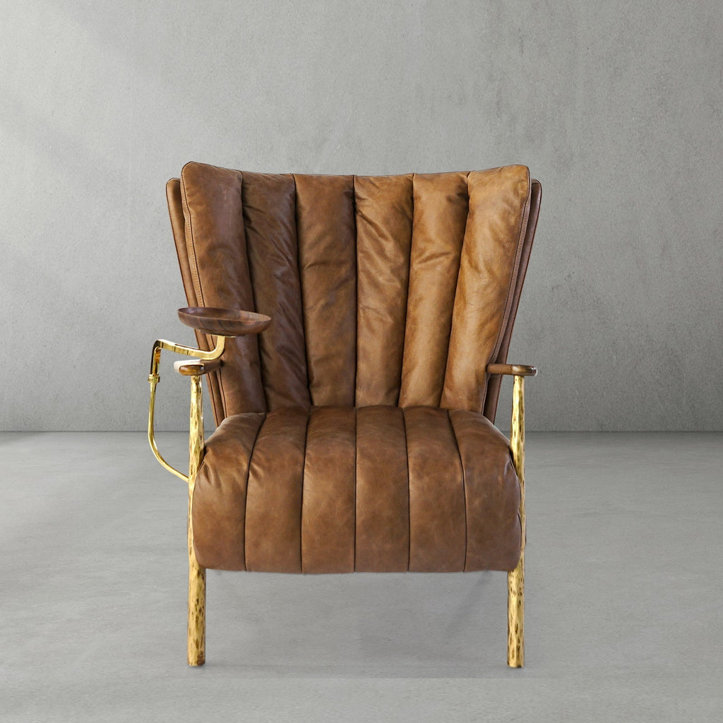 Aurelia Forge Leather Armchair Cigar Chair