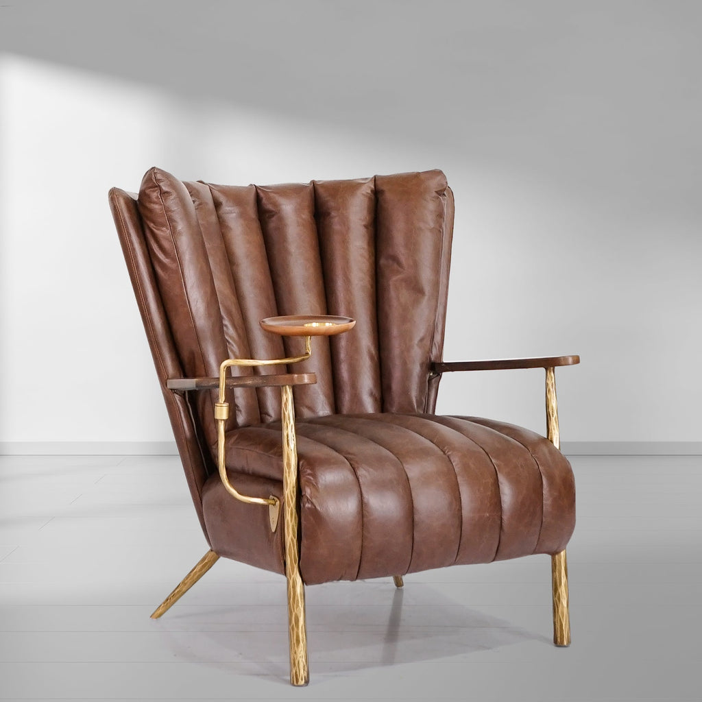 Aurelia Forge Leather Armchair Cigar Chair