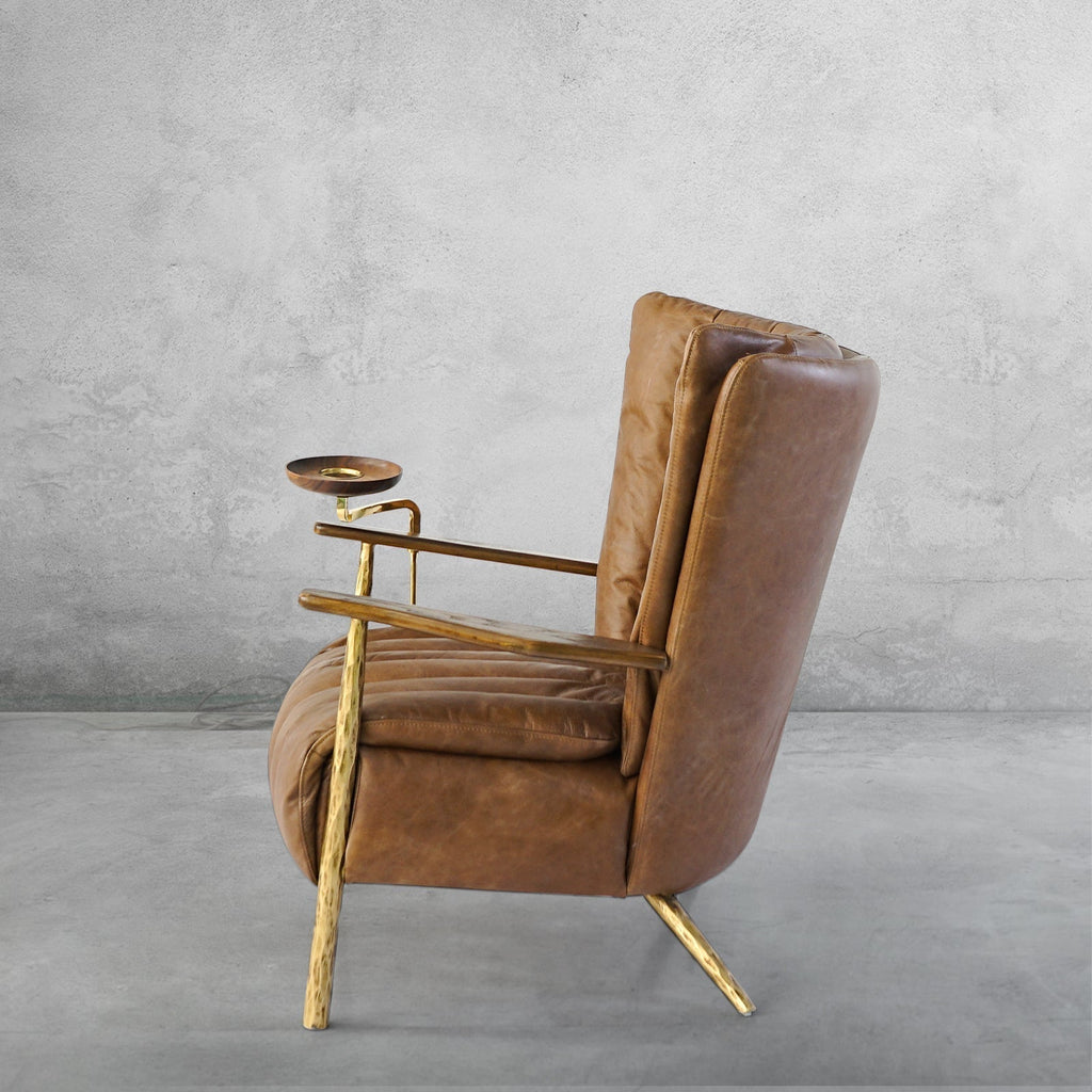 Aurelia Forge Leather Armchair Cigar Chair