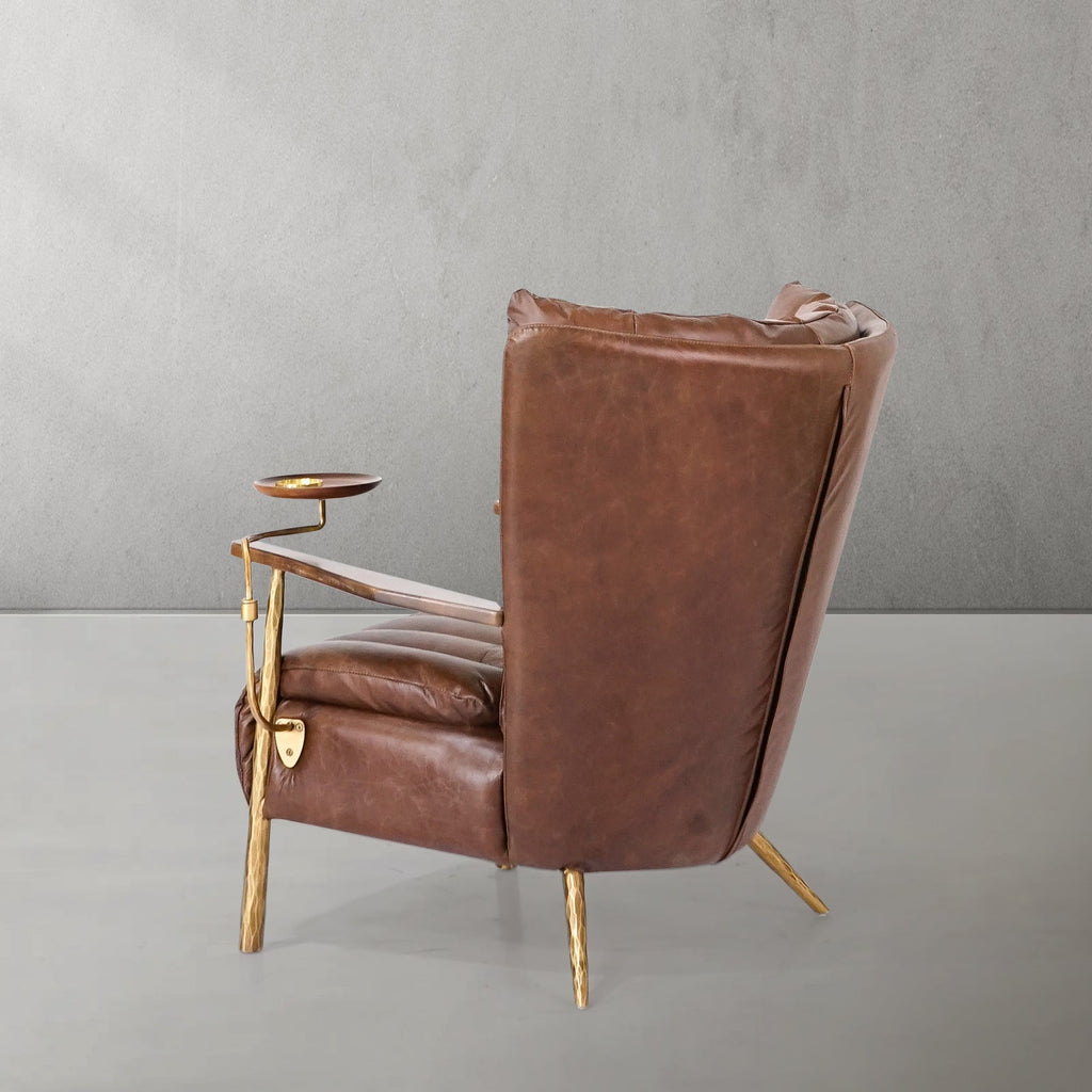 Aurelia Forge Leather Armchair Cigar Chair