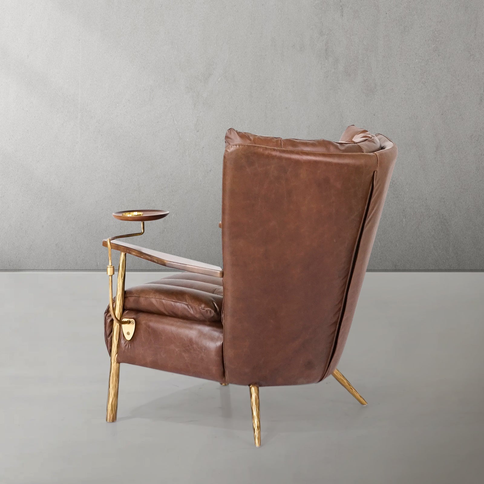 Aurelia Forge Leather Armchair Cigar Chair