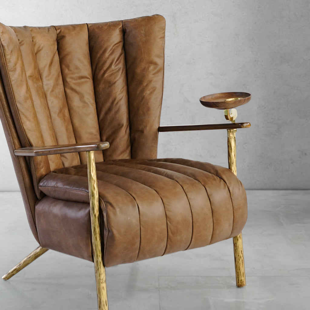 Aurelia Forge Leather Armchair Cigar Chair