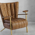 Aurelia Forge Leather Armchair Cigar Chair