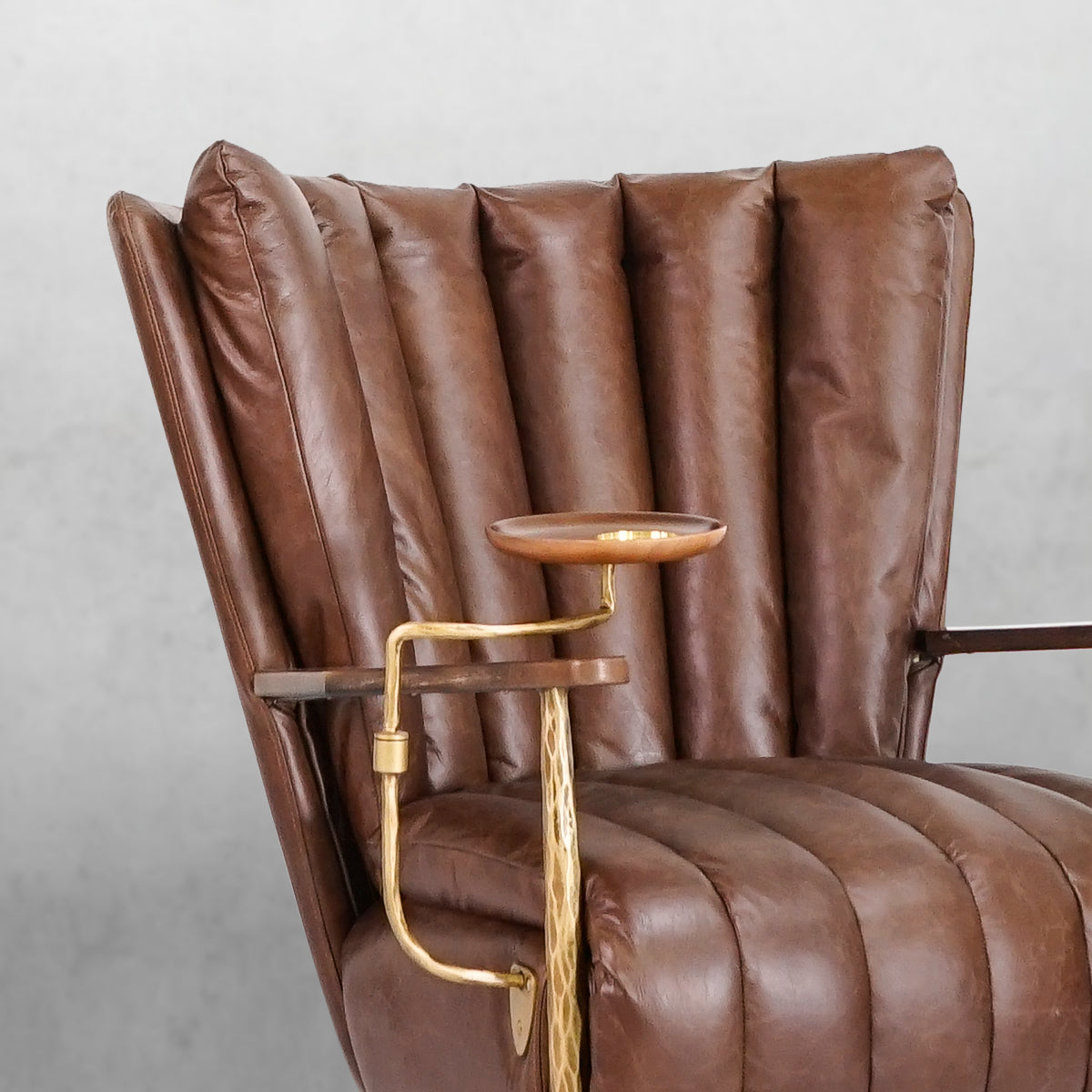 Aurelia Forge Leather Armchair Cigar Chair