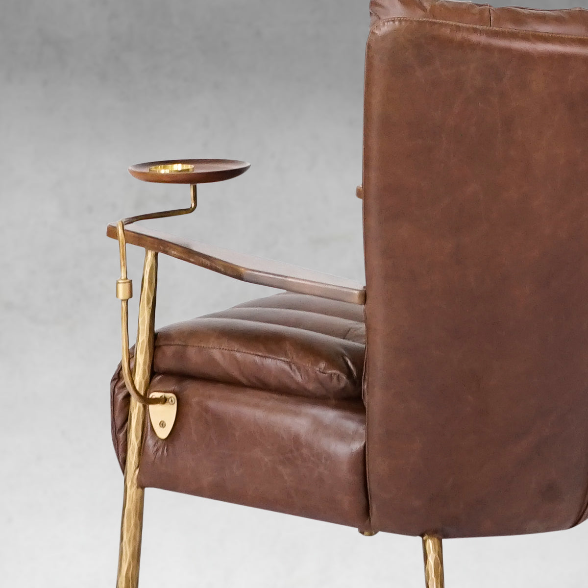 Aurelia Forge Leather Armchair Cigar Chair