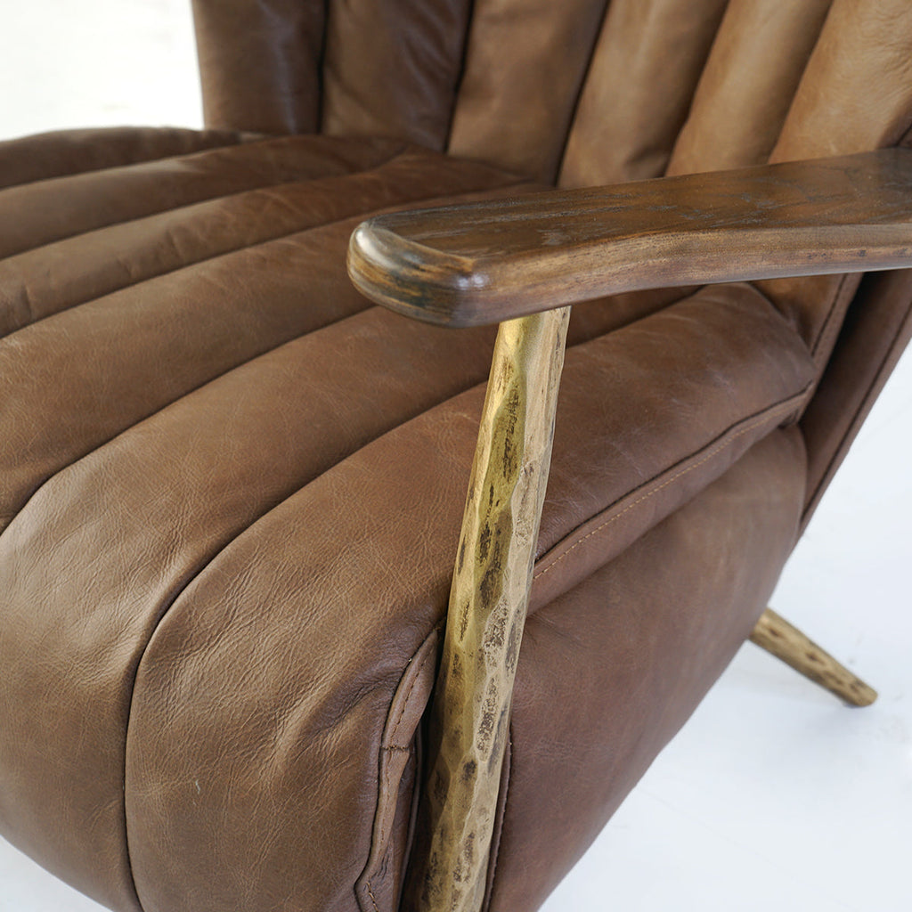 Aurelia Forge Leather Armchair Cigar Chair