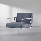 Aurelia Forge Retro Silver Iron Frame  Armchair