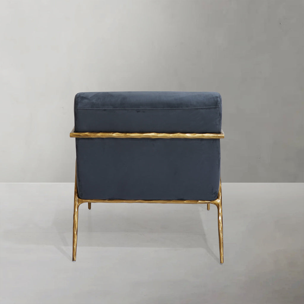 Aurelia Forge Retro Silver Iron Frame  Armchair