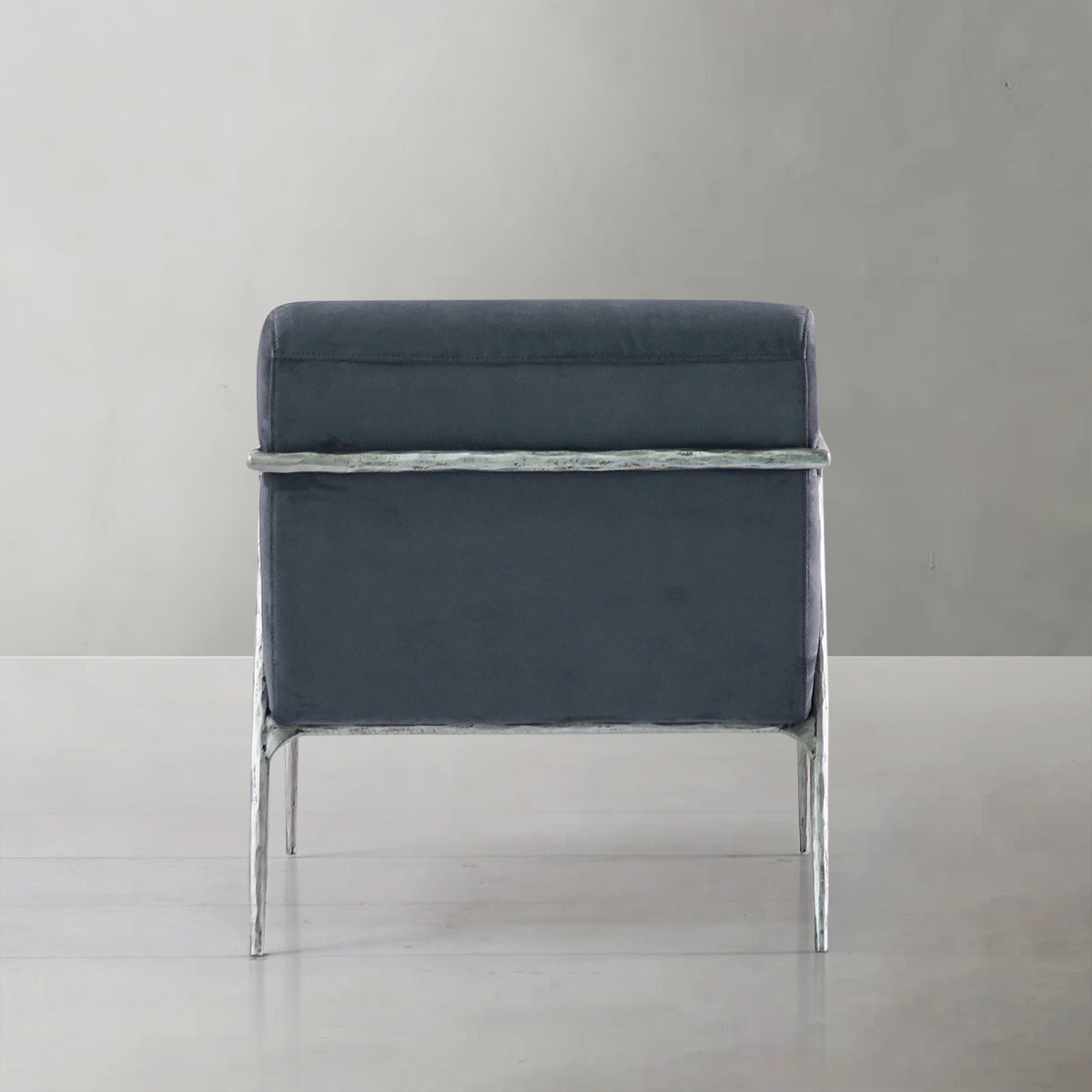 Aurelia Forge Retro Silver Iron Frame  Armchair