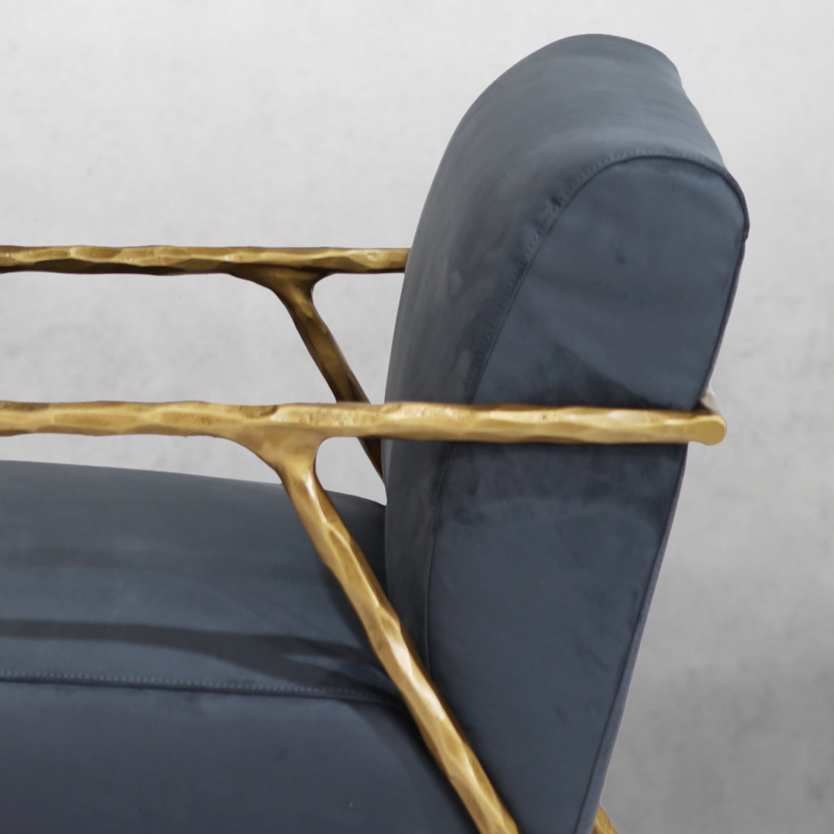 Aurelia Forge Retro Silver Iron Frame  Armchair