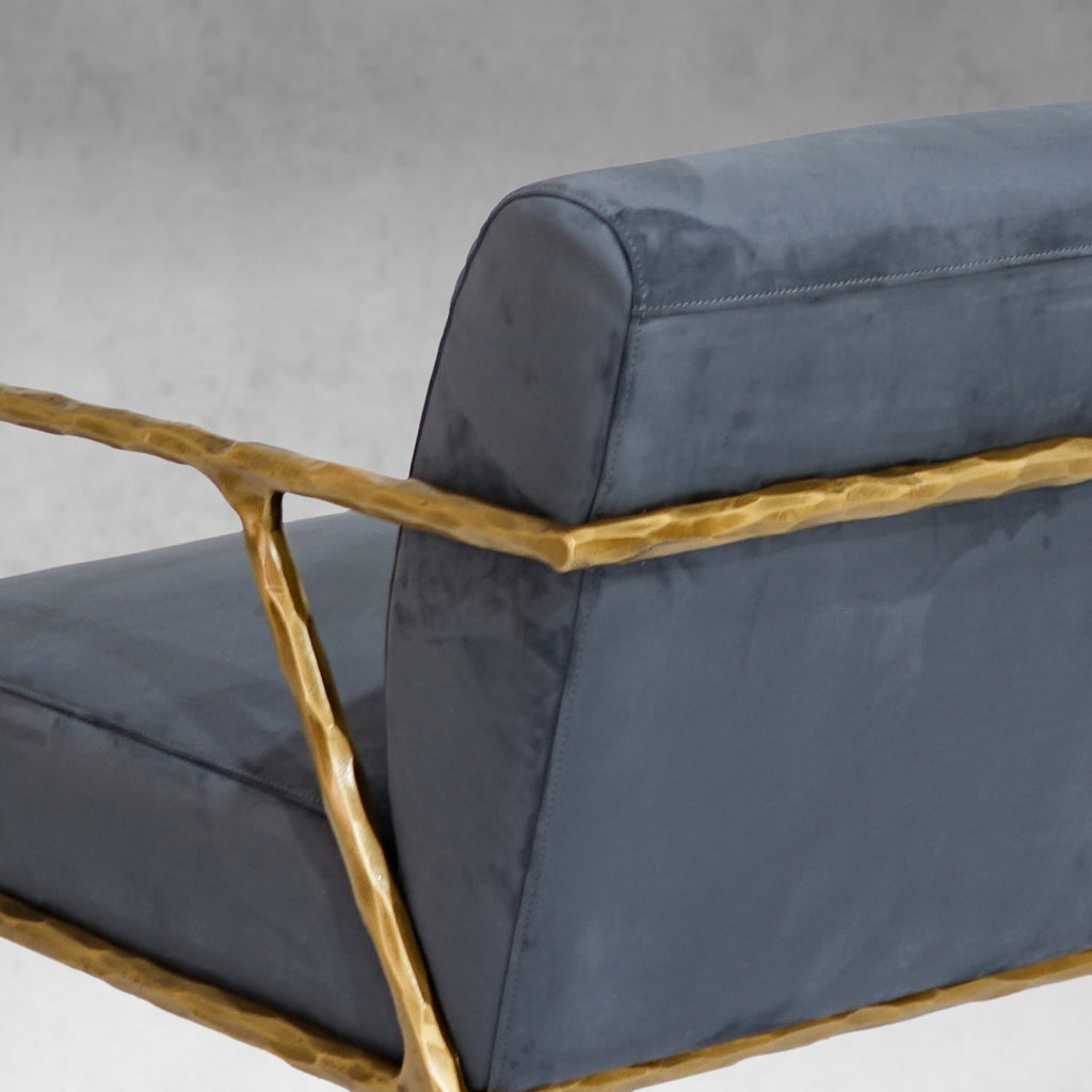 Aurelia Forge Retro Silver Iron Frame  Armchair