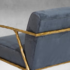 Aurelia Forge Retro Silver Iron Frame  Armchair