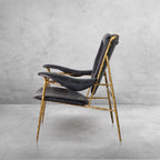 Aurelia Forge Wooden Plate Leather Armchair