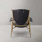Aurelia Forge Wooden Plate Leather Armchair
