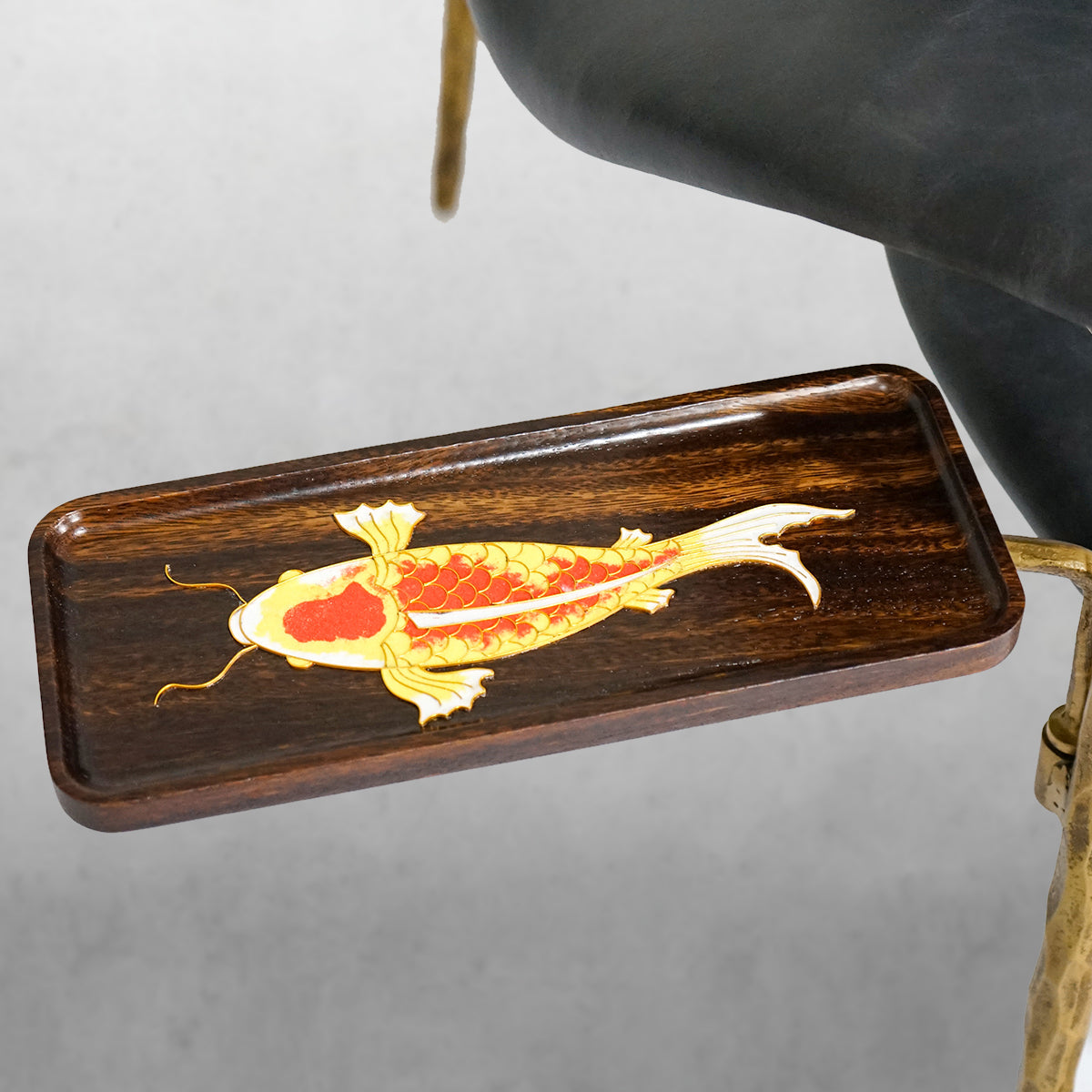 Aurelia Forge Wooden Plate Leather Armchair