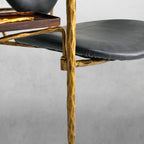 Aurelia Forge Wooden Plate Leather Armchair