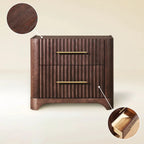 Altair Fluted Solid Oak Nightstand