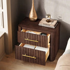 Altair Fluted Solid Oak Nightstand