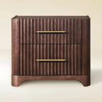 Altair Fluted Solid Oak Nightstand