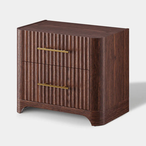 Altair Fluted Solid Oak Nightstand