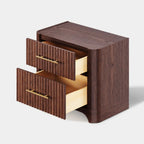 Altair Fluted Solid Oak Nightstand