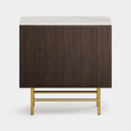 Aura Fluted Oak Stone Nightstand 26"