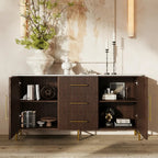 Aura Fluted Oak Stone Sideboard