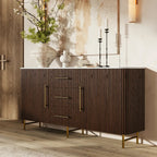 Aura Fluted Oak Stone Sideboard