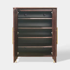 Aura Fluted Oak Wood Shoe Storage 47"W