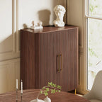 Aura Fluted Oak Wood Shoe Storage 47"W