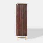 Aura Fluted Oak Wood Shoe Storage 47"W