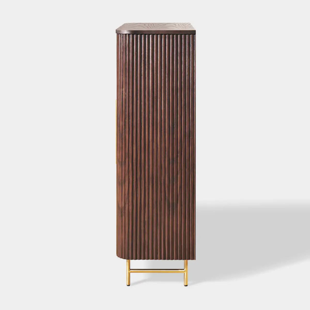 Aura Fluted Oak Wood Shoe Storage 47"W