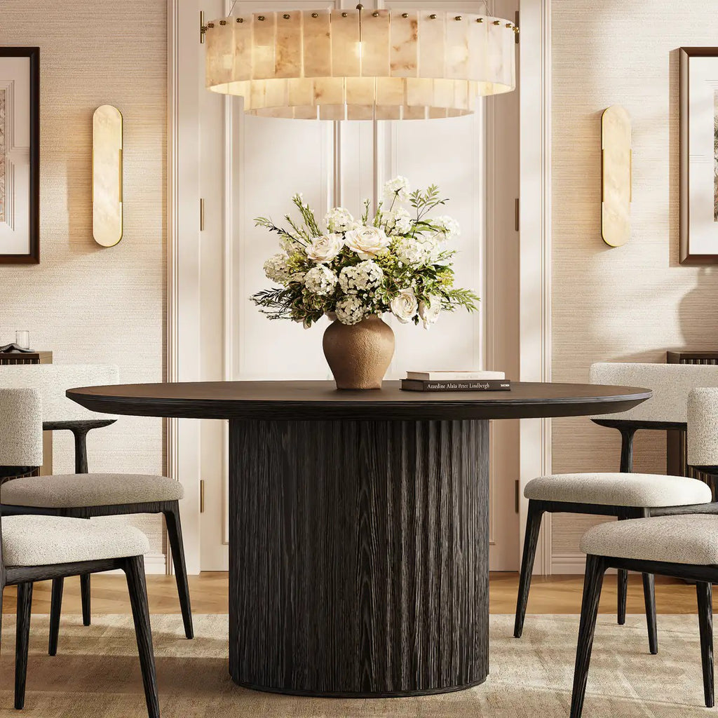 Aurelia Fluted Round Dining Table 60”W
