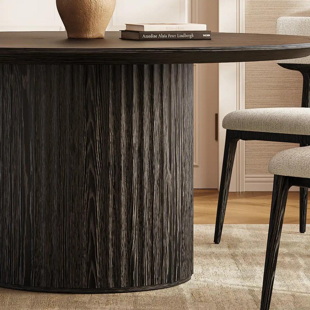 Aurelia Fluted Round Dining Table 60”W