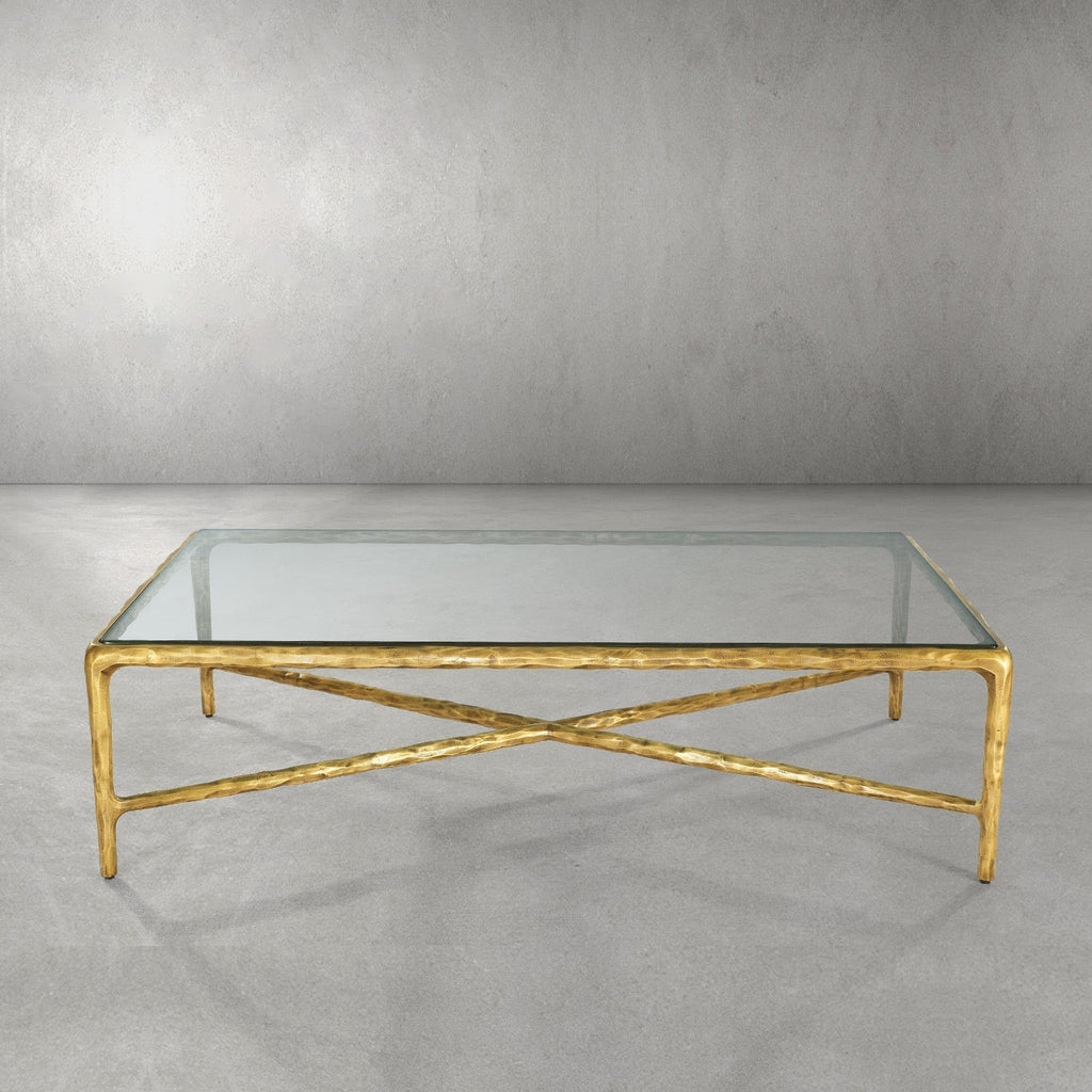 Aurelia Glass Top Rectangular Coffee Table